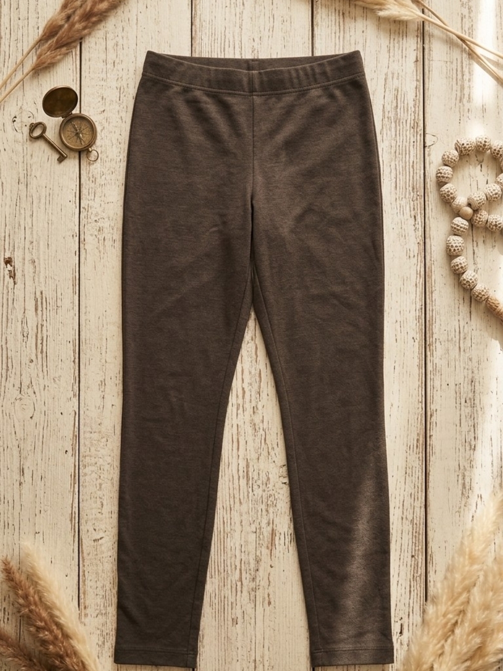Meme Kids Brown Stretch Leggings